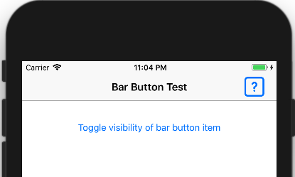 bar button item