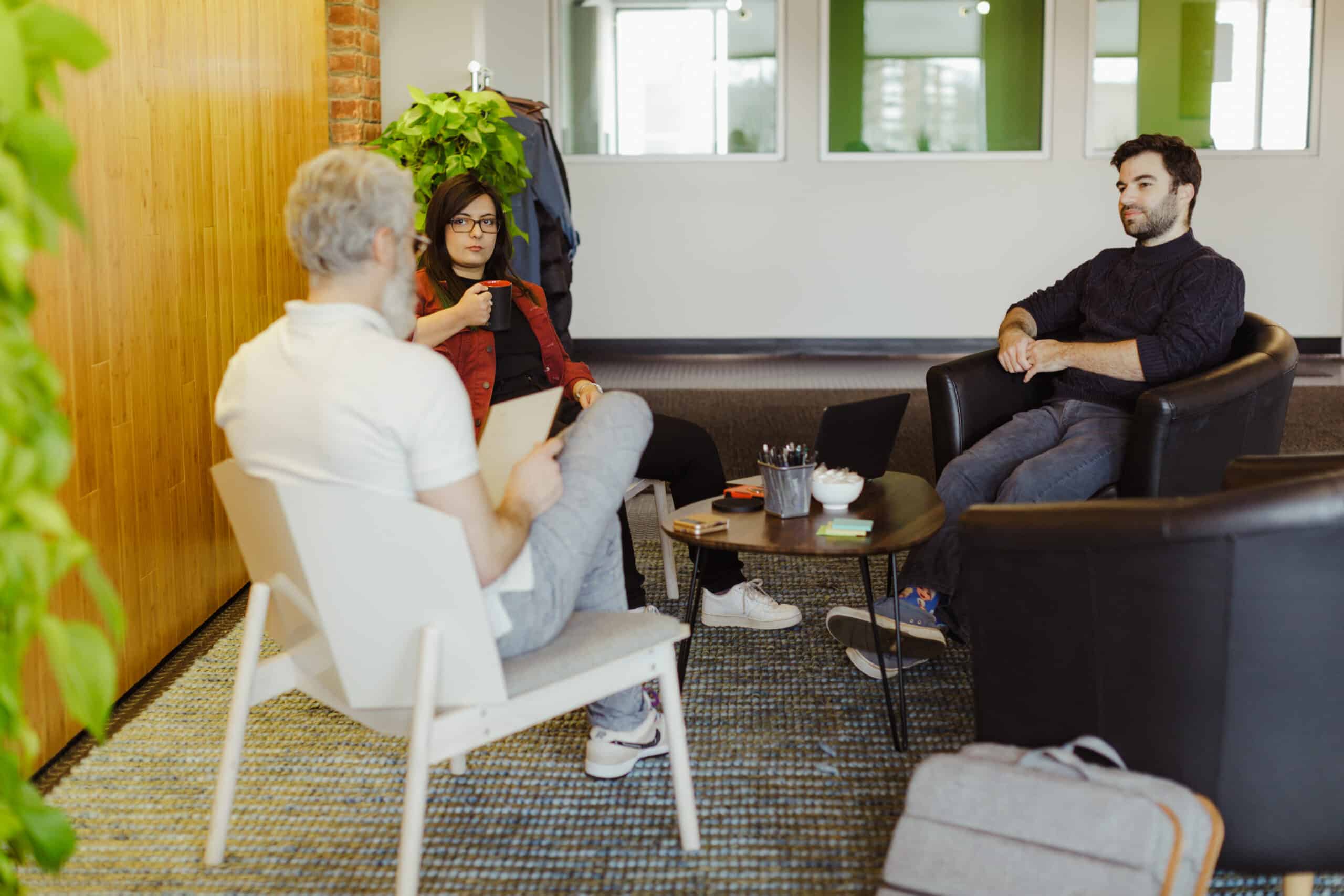Author Nate Gittlen with co-workers. Post title: What Babies Can Teach You About Being a Better Programmer