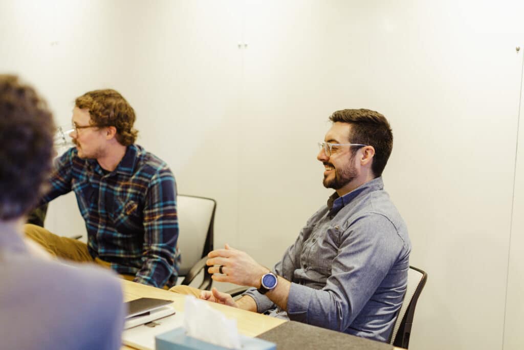 Pictured is author Sam Laidlaw with colleagues. Post title: The Option Value of a Generalist