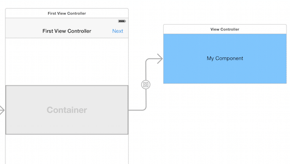 container view in Xcode