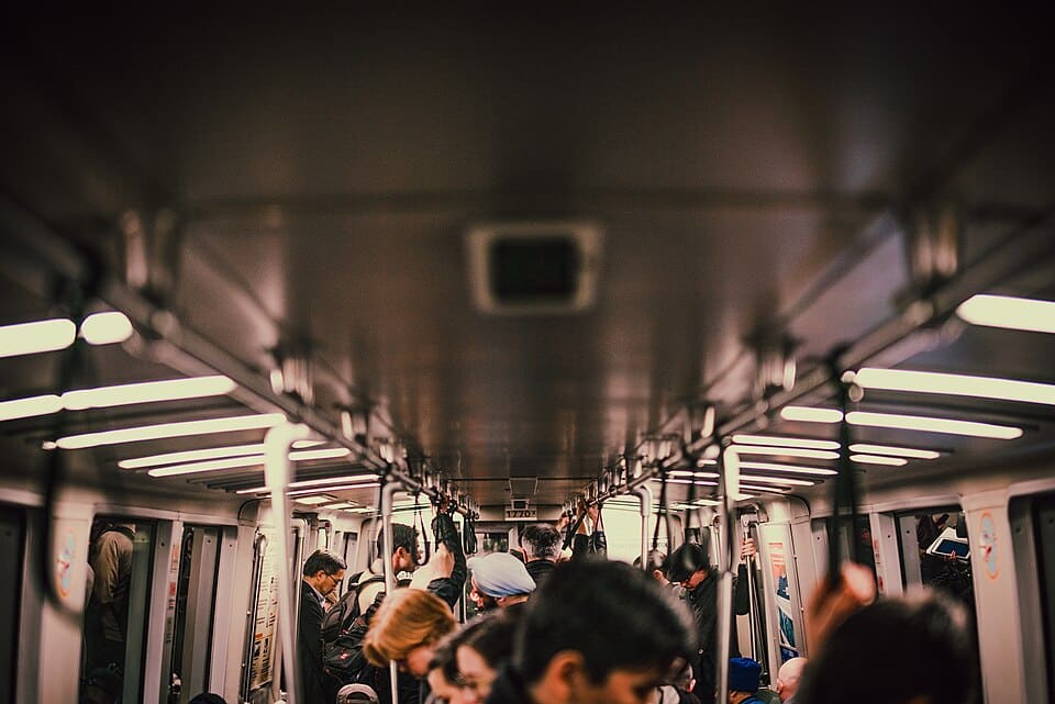 Passengers on a bus. Post title: 100 Ways to Reclaim Your Commute