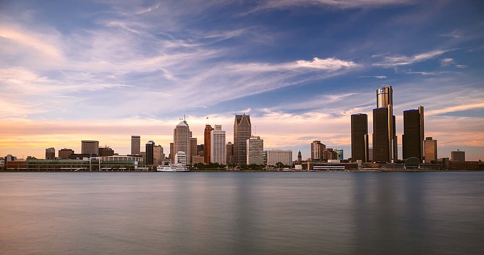 Detroit skyline. Post title: Ecosystems Don't Run on Goodwill. They Run on Software.