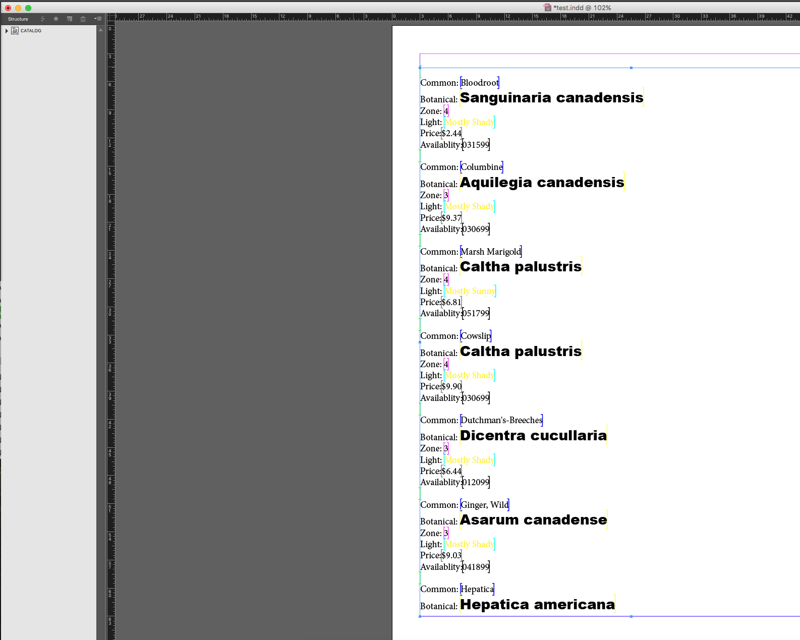 Creating a Dynamic Catalog with InDesign Templates & XML Data