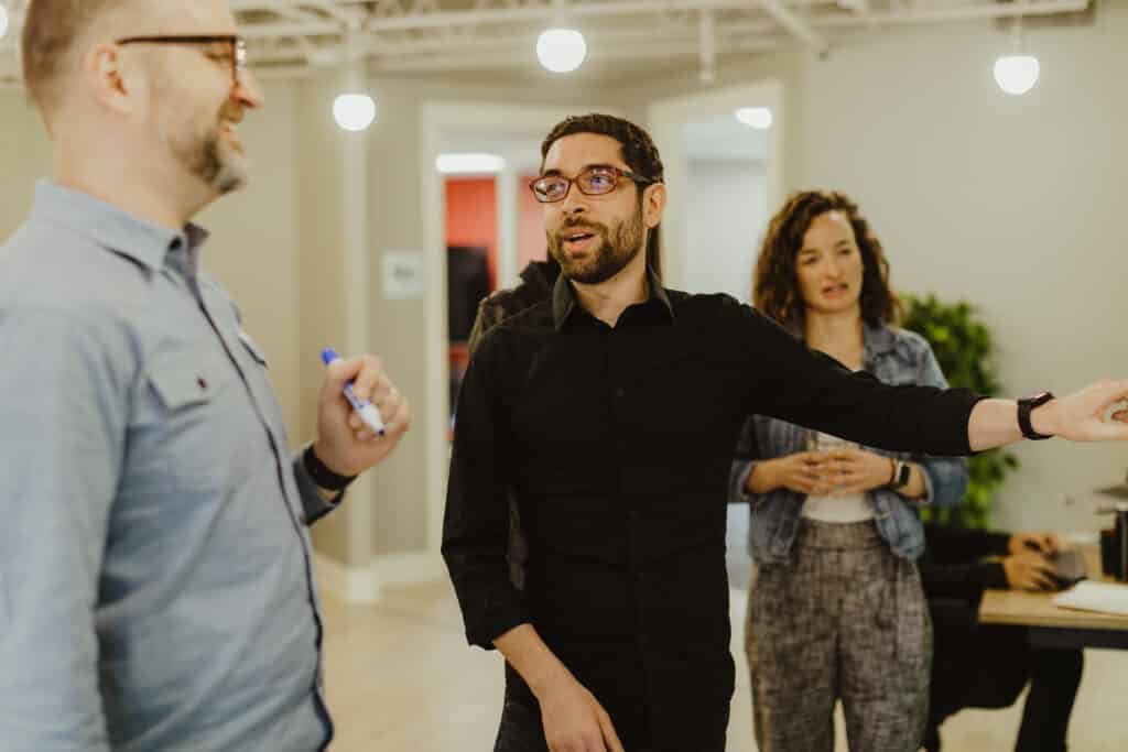 Author Matt Soto with colleagues. Post title: Stop Using Java When Kotlin Exists