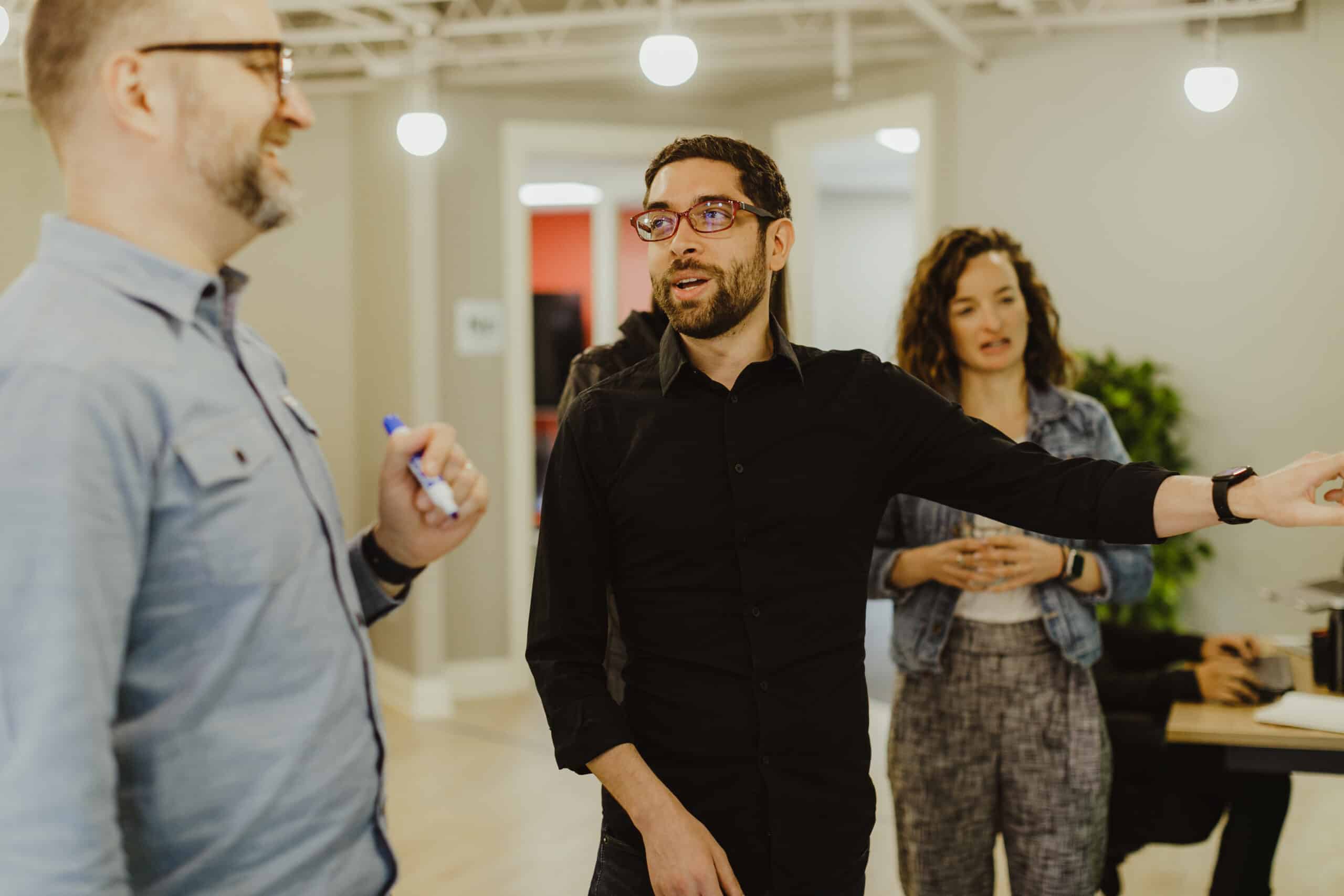 Author Matt Soto with colleagues. Post title: Stop Using Java When Kotlin Exists