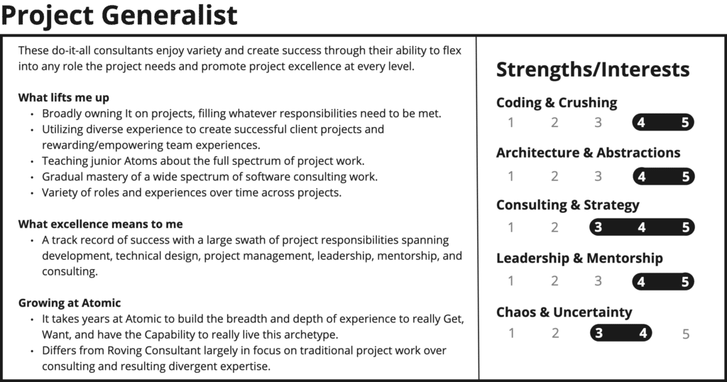 Developer Archetypes: project generalist