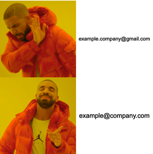 vanity email address example