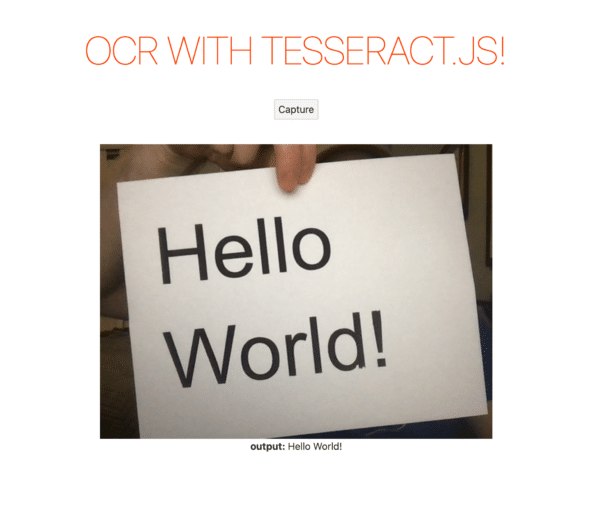 Text Recognition in the Browser with Tesseract.js