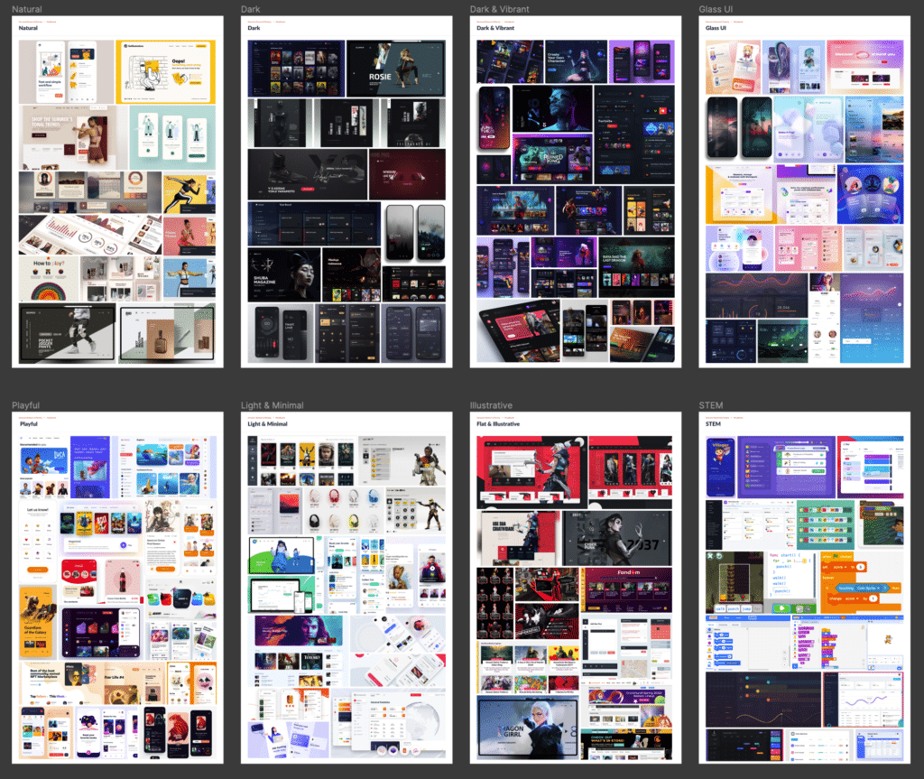 User Interface Moodboards