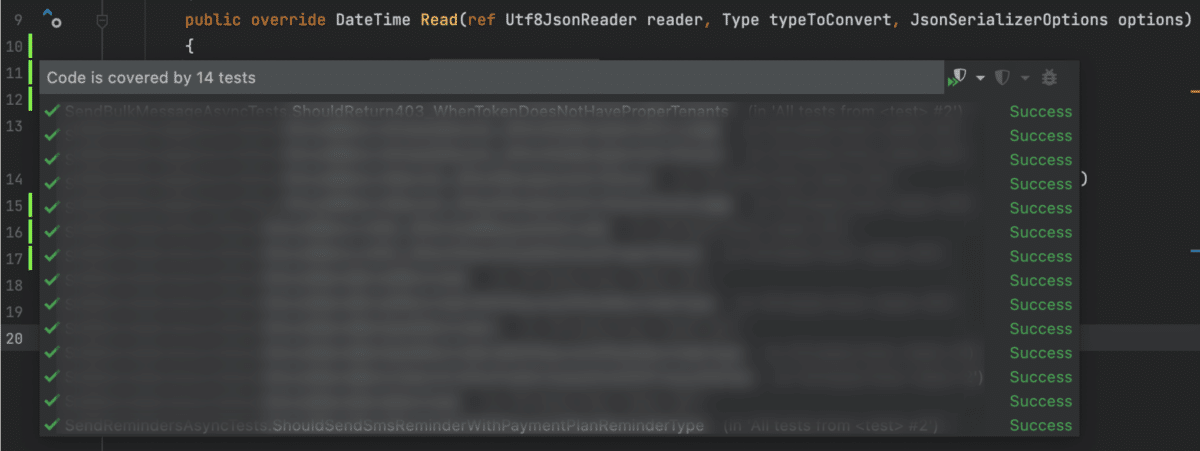 Set Team Standards for Unit Test Code Coverage in JetBrains Rider