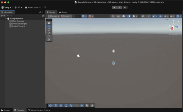 Sample setting in Unity