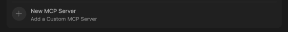 New MCP Server button