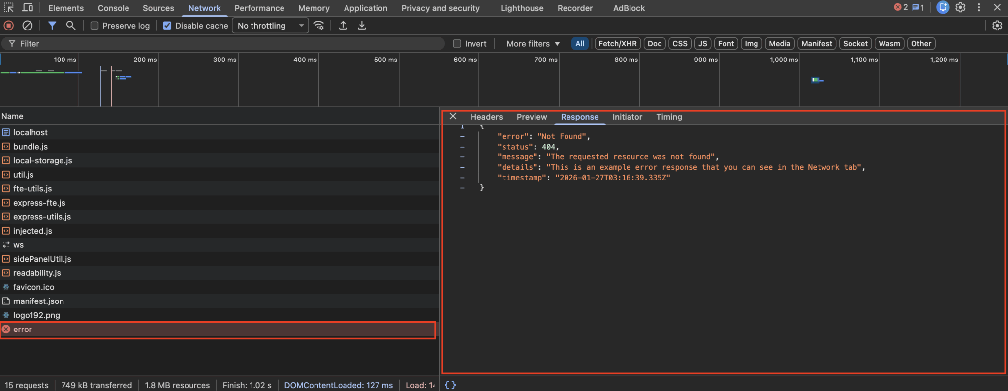 A Guide to Browser DevTools - The Network Monitor