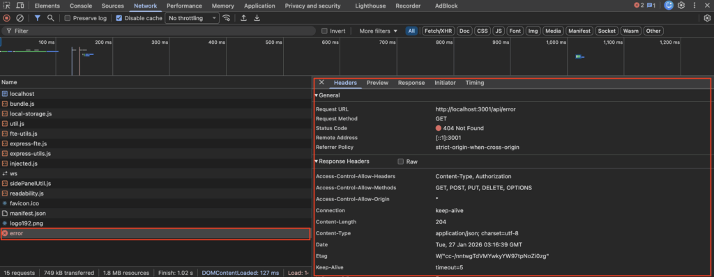 A Guide to Browser DevTools - The Network Monitor