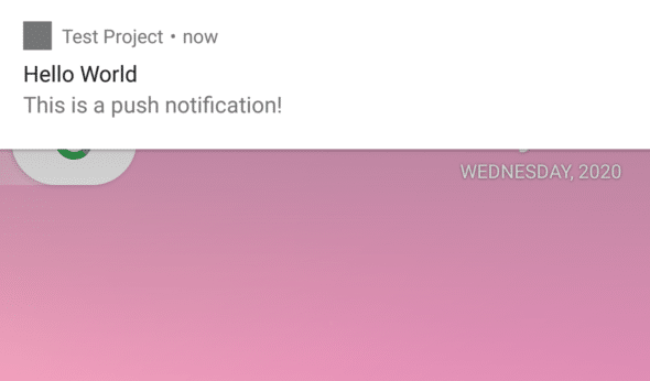 Push notification on an Android emulator