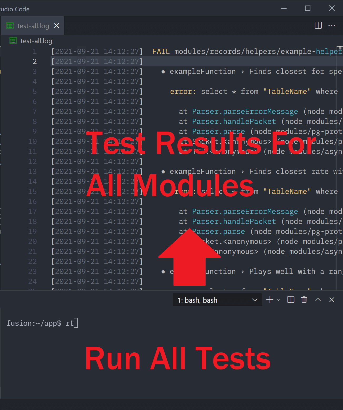 Running builds efficiently in vsCode
