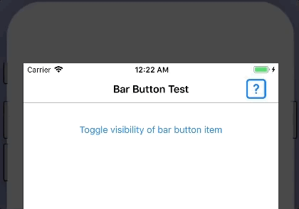 toggling visibility of bar button item
