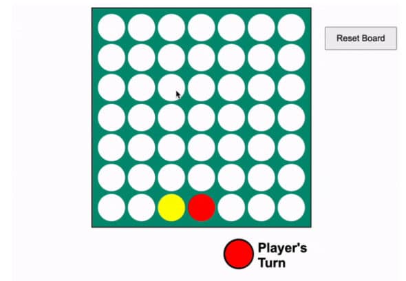 Shown is an example screen of a "Connect-4" style game generated with AI. Post title: AI Refactoring AI: Codex Improves ChatGPT Generated Code