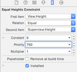 Lower priority height constraints