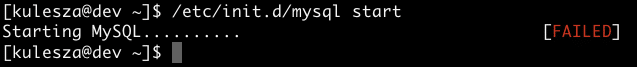 MySQL Fails to Start