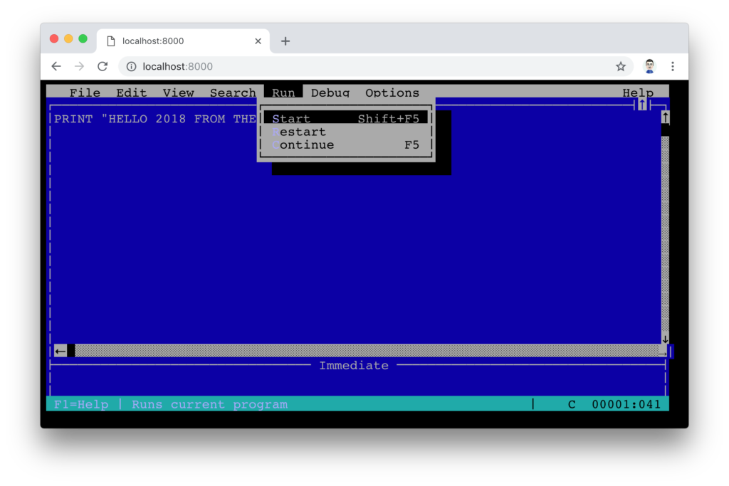 Running QBASIC in a Browser – My Nostalgia Trip Back to the 1990s