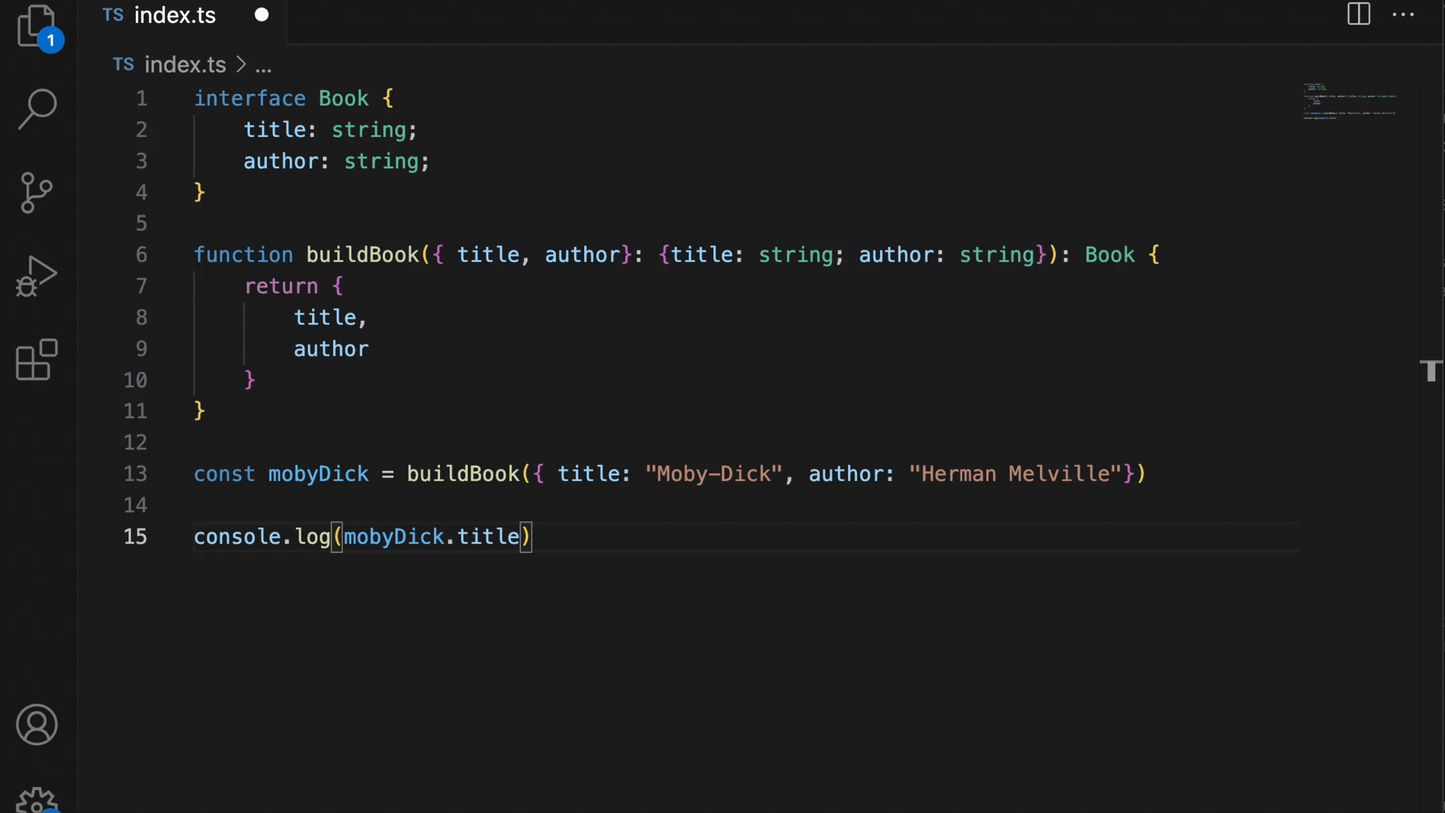 Squiggles example in VSCode