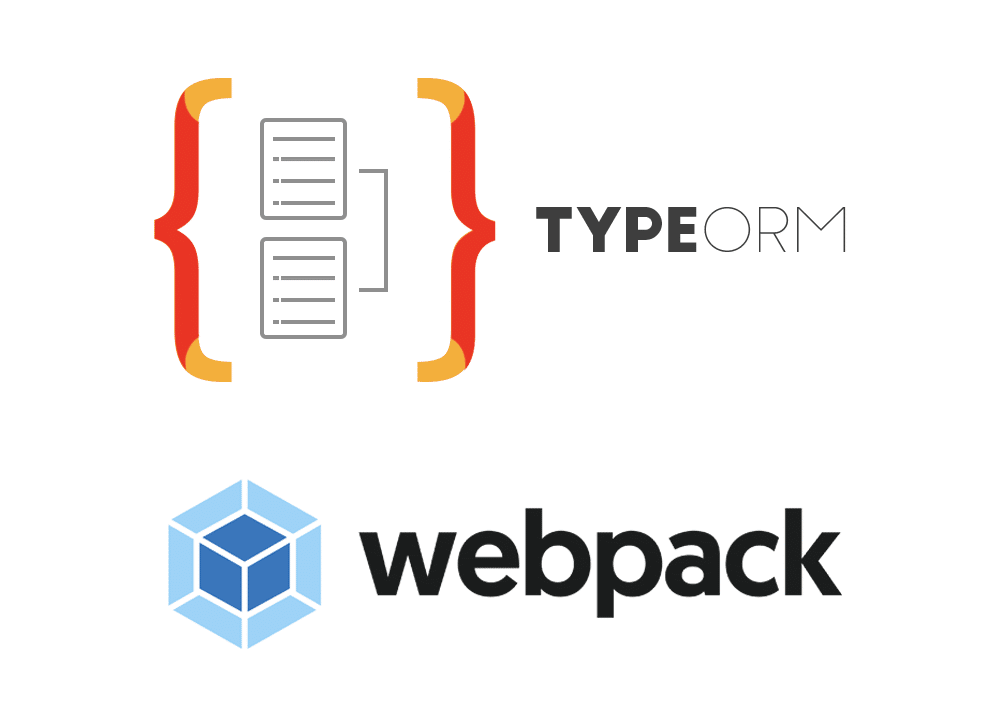 Logos for TypeORM & Webpack